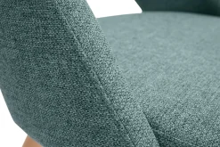 Miliboo Chaise Design-Chaises scandinaves en tissu vert de gris et bois clair (lot de 2) COSETTE