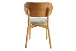 Miliboo Chaise Design|Chaise En Bois-Chaises scandinaves en tissu gris clair et bois clair massif (lot de 2) FAUVETTE