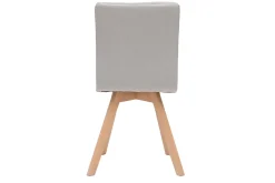 Miliboo Chaise Design-Chaises scandinaves en tissu beige et bois clair (lot de 2) THEA