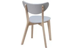 Miliboo Chaise Design|Chaise En Bois-Chaises scandinaves gris et bois clair (lot de 2) LEENA