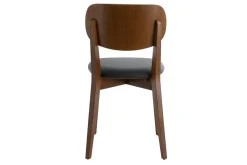 Miliboo Chaise Design|Chaise En Bois-Chaises vintage bois foncé et noir (lot de 2) LUCIA