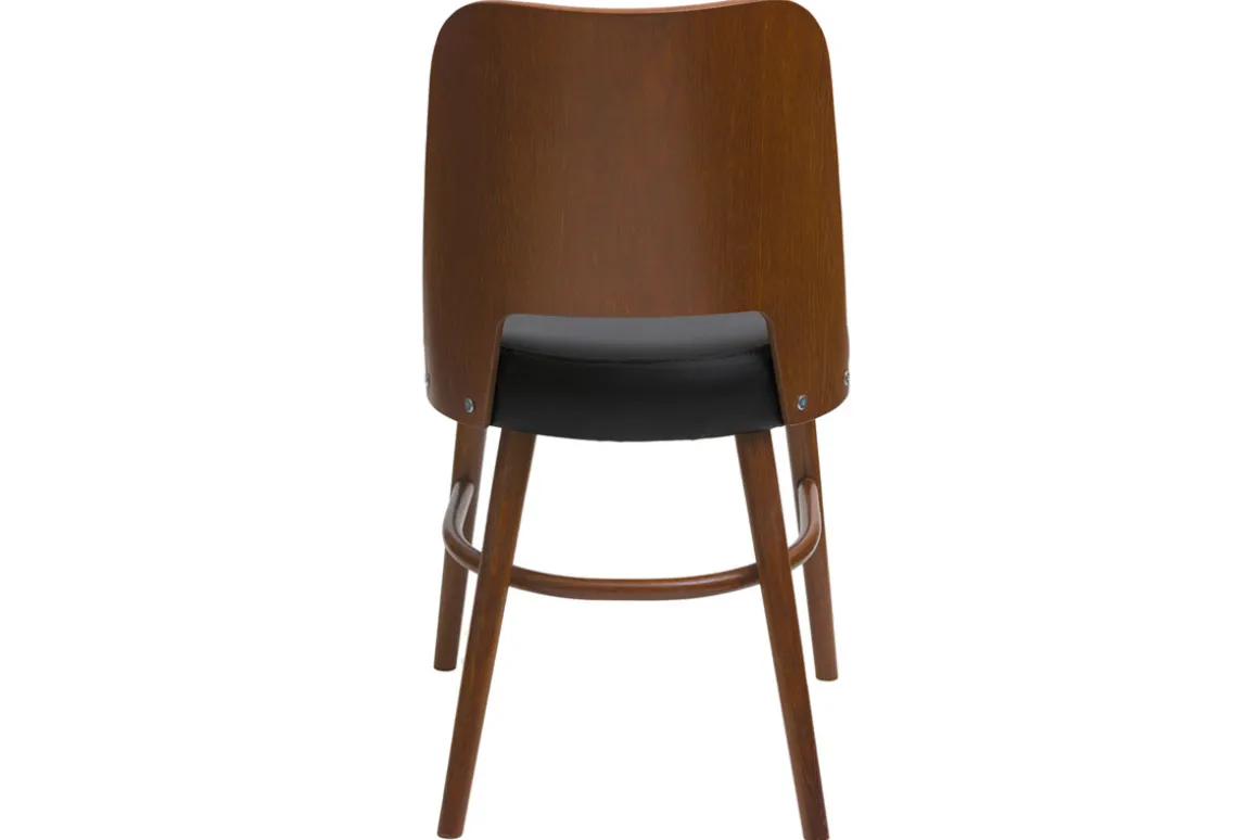 Miliboo Chaise Design|Chaise En Bois-Chaises vintage bois foncé et noir (lot de 2) EDITO