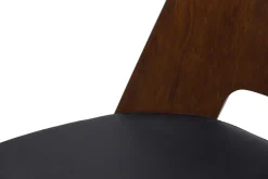 Miliboo Chaise Design|Chaise En Bois-Chaises vintage bois foncé et noir (lot de 2) EDITO