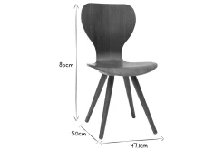 Miliboo Chaise Design|Chaise En Bois-Chaises vintage bois foncé noyer (lot de 2) NORDECO