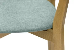 Miliboo Chaise Design-Chaises vintage en bois clair chêne et tissu effet velours vert céladon (lot de 2) DOVE