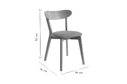 Miliboo Chaise Design-Chaises vintage en bois clair chêne et tissu effet velours vert céladon (lot de 2) DOVE