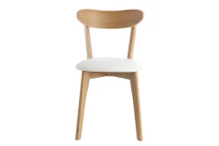 Miliboo Chaise Design|Chaise En Bois-Chaises vintage en bois clair chêne et blanc (lot de 2) DOVE