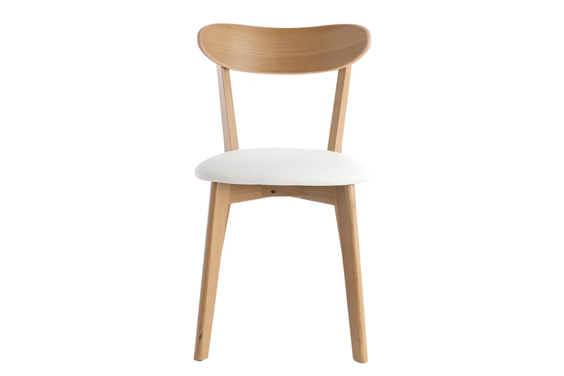 Miliboo Chaise Design|Chaise En Bois-Chaises vintage en bois clair chêne et blanc (lot de 2) DOVE