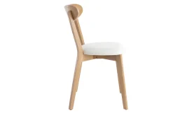 Miliboo Chaise Design|Chaise En Bois-Chaises vintage en bois clair chêne et blanc (lot de 2) DOVE