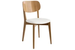 Miliboo Chaise Design|Chaise En Bois-Chaises vintage en bois clair chêne et blanc (lot de 2) LUCIA