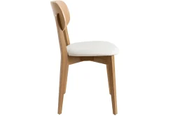 Miliboo Chaise Design|Chaise En Bois-Chaises vintage en bois clair chêne et blanc (lot de 2) LUCIA