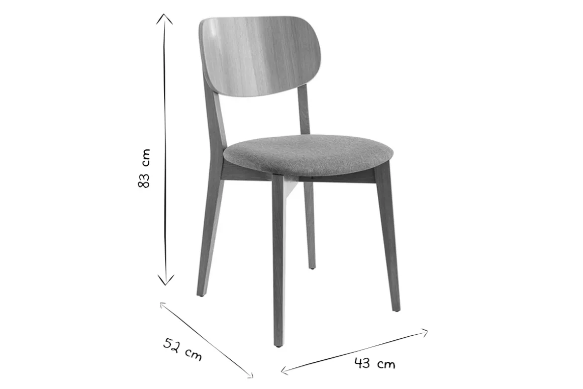 Miliboo Chaise Design|Chaise En Bois-Chaises vintage en bois clair chêne et blanc (lot de 2) LUCIA