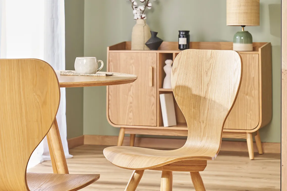 Miliboo Chaise Design|Chaise En Bois-Chaises vintage en bois clair (lot de 2) NORDECO