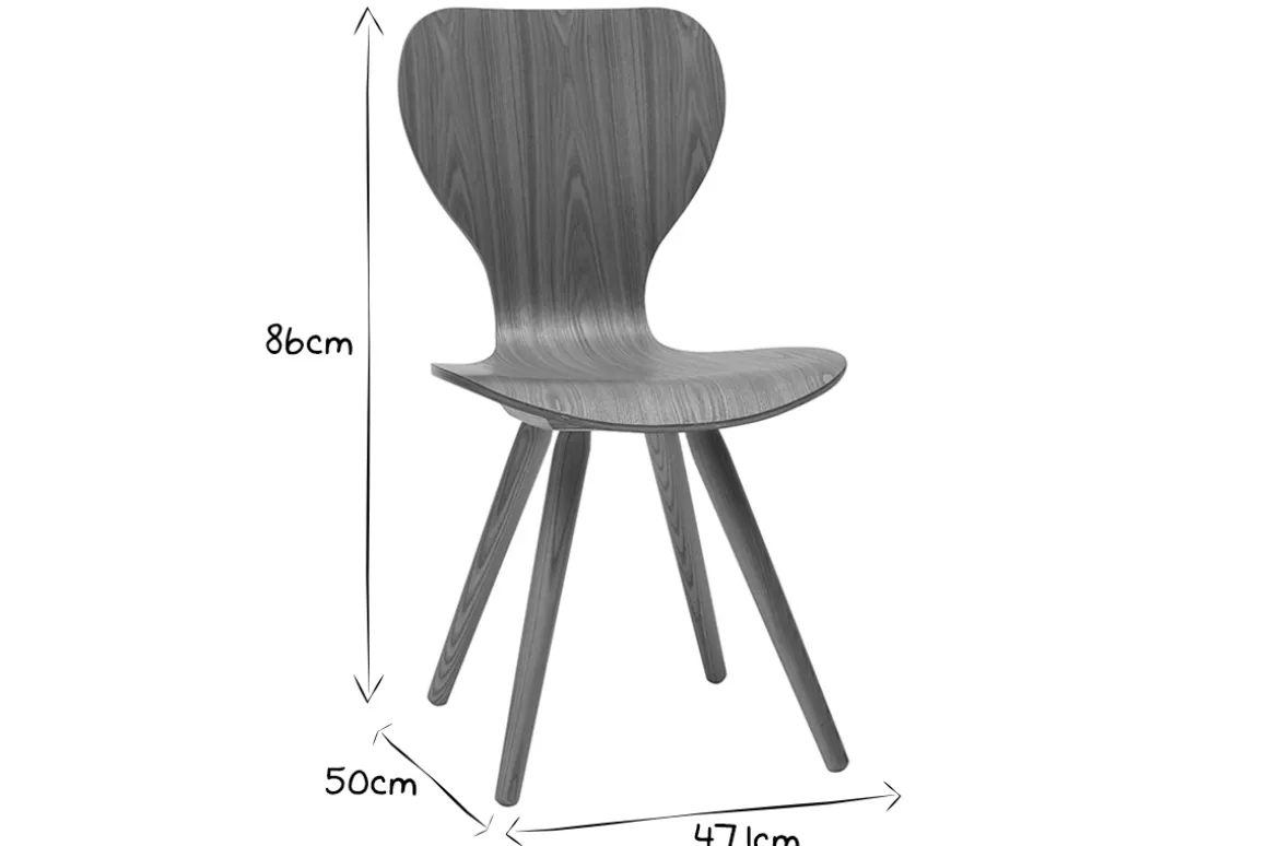 Miliboo Chaise Design|Chaise En Bois-Chaises vintage en bois clair (lot de 2) NORDECO