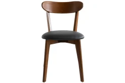 Miliboo Chaise Design|Chaise En Bois-Chaises vintage en bois foncé et noir (lot de 2) DOVE