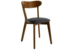 Miliboo Chaise Design|Chaise En Bois-Chaises vintage en bois foncé et noir (lot de 2) DOVE