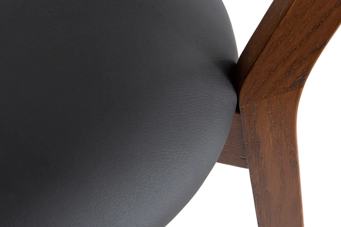 Miliboo Chaise Design|Chaise En Bois-Chaises vintage en bois foncé et noir (lot de 2) DOVE