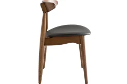 Miliboo Chaise Design|Chaise En Bois-Chaises vintage en bois foncé et noir (lot de 2) WALFORD