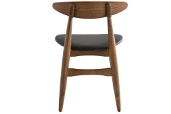 Miliboo Chaise Design|Chaise En Bois-Chaises vintage en bois foncé et noir (lot de 2) WALFORD