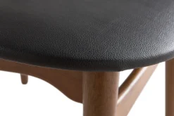 Miliboo Chaise Design|Chaise En Bois-Chaises vintage en bois foncé et noir (lot de 2) WALFORD