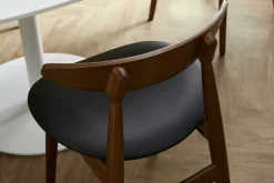 Miliboo Chaise Design|Chaise En Bois-Chaises vintage en bois foncé et noir (lot de 2) WALFORD