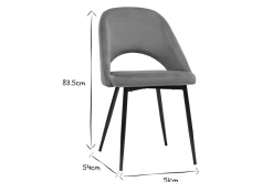 Miliboo Chaise Design-Chaises vintage en tissu velours bronze et métal noir (lot de 2) COSETTE
