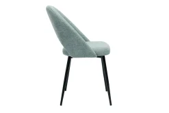 Miliboo Chaise Design-Chaises vintage en tissu effet velours texturé vert céladon et métal noir (lot de 2) COSETTE