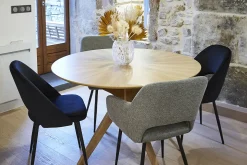 Miliboo Chaise Design-Chaises vintage noires en tissu velours et métal (lot de 2) COSETTE