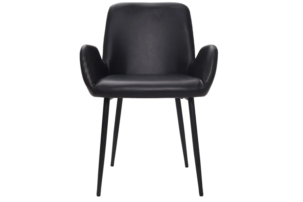 Miliboo Voir Tous Les Fauteuils|Fauteuil-Chaises vintage noires (lot de 2) TIKA