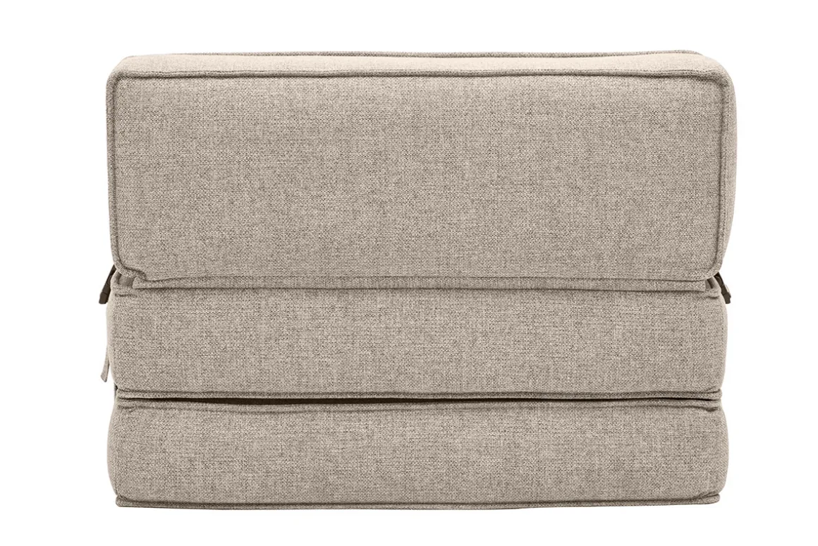 Miliboo Chauffeuse|Chauffeuse-Chauffeuse 1 place convertible en tissu taupe KATY