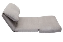 Miliboo Chauffeuse|Chauffeuse-Chauffeuse 1 place convertible en tissu velours côtelé gris clair SPENCER