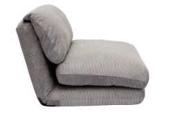 Miliboo Chauffeuse|Chauffeuse-Chauffeuse 1 place convertible en tissu velours côtelé gris clair SPENCER