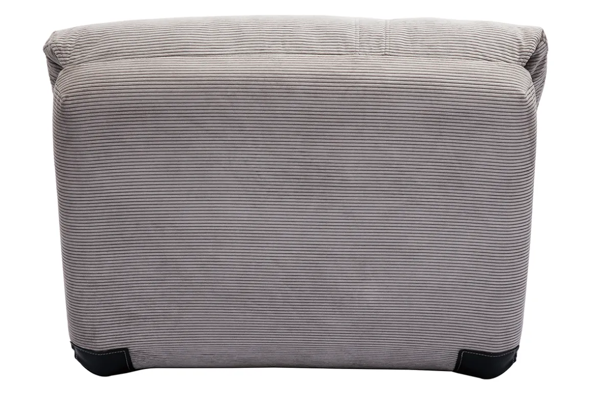 Miliboo Chauffeuse|Chauffeuse-Chauffeuse 1 place convertible en tissu velours côtelé gris clair SPENCER