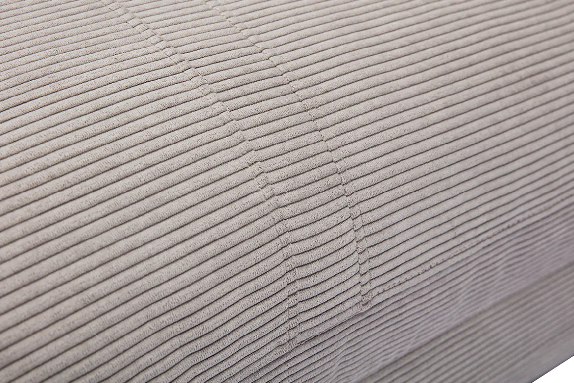 Miliboo Chauffeuse|Chauffeuse-Chauffeuse 1 place convertible en tissu velours côtelé gris clair SPENCER