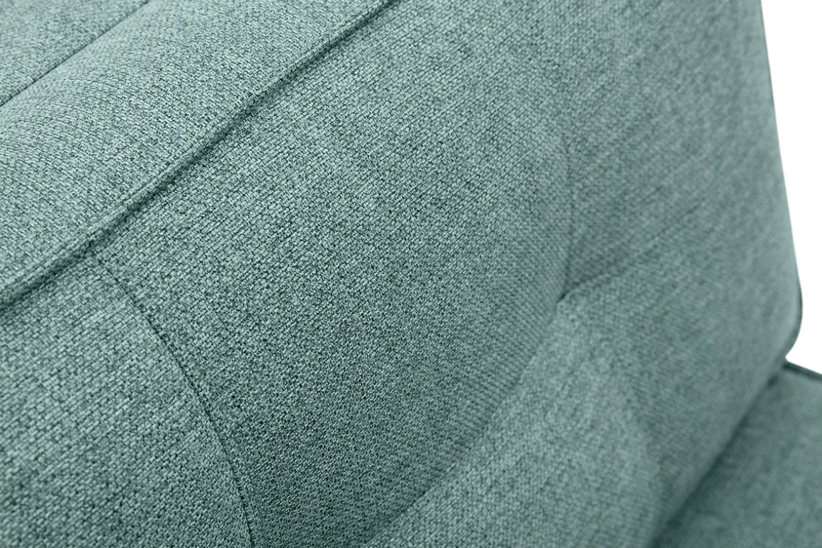 Miliboo Chauffeuse|Chauffeuse-Chauffeuse 1 place convertible en tissu vert de gris SALLY