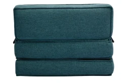 Miliboo Chauffeuse|Chauffeuse-Chauffeuse 1 place convertible en tissu bleu canard KATY