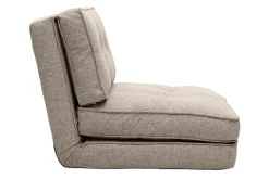 Miliboo Chauffeuse|Chauffeuse-Chauffeuse 1 place convertible en tissu taupe SALLY