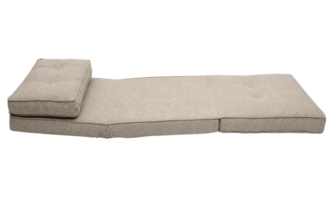 Miliboo Chauffeuse|Chauffeuse-Chauffeuse 1 place convertible en tissu taupe SALLY