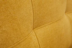 Miliboo Chauffeuse|Chauffeuse-Chauffeuse 1 place convertible en tissu effet velours jaune moutarde SALLY