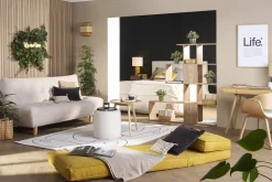 Miliboo Chauffeuse|Chauffeuse-Chauffeuse 1 place convertible en tissu effet velours jaune moutarde SALLY