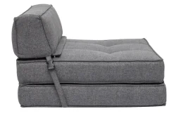 Miliboo Chauffeuse|Chauffeuse-Chauffeuse 1 place convertible en tissu gris KATY