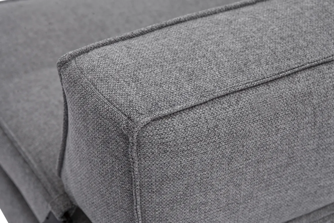 Miliboo Chauffeuse|Chauffeuse-Chauffeuse 1 place convertible en tissu gris KATY