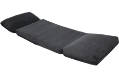 Miliboo Chauffeuse|Chauffeuse-Chauffeuse 1 place convertible en tissu velours côtelé gris foncé SPENCER