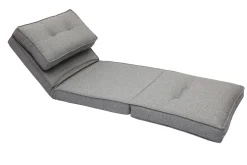 Miliboo Chauffeuse|Chauffeuse-Chauffeuse 1 place convertible en tissu gris chiné SALLY