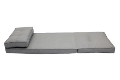 Miliboo Chauffeuse|Chauffeuse-Chauffeuse 1 place convertible en tissu gris chiné SALLY