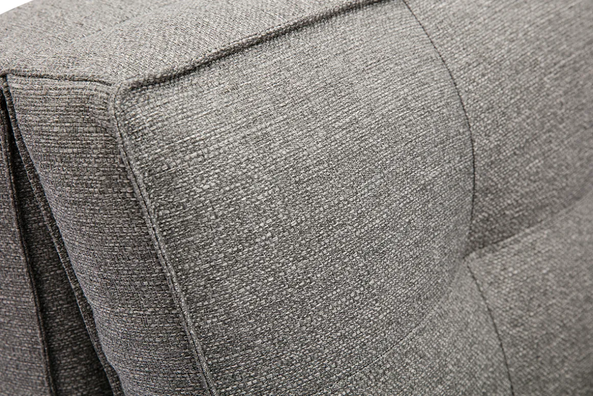 Miliboo Chauffeuse|Chauffeuse-Chauffeuse 1 place convertible en tissu gris chiné SALLY