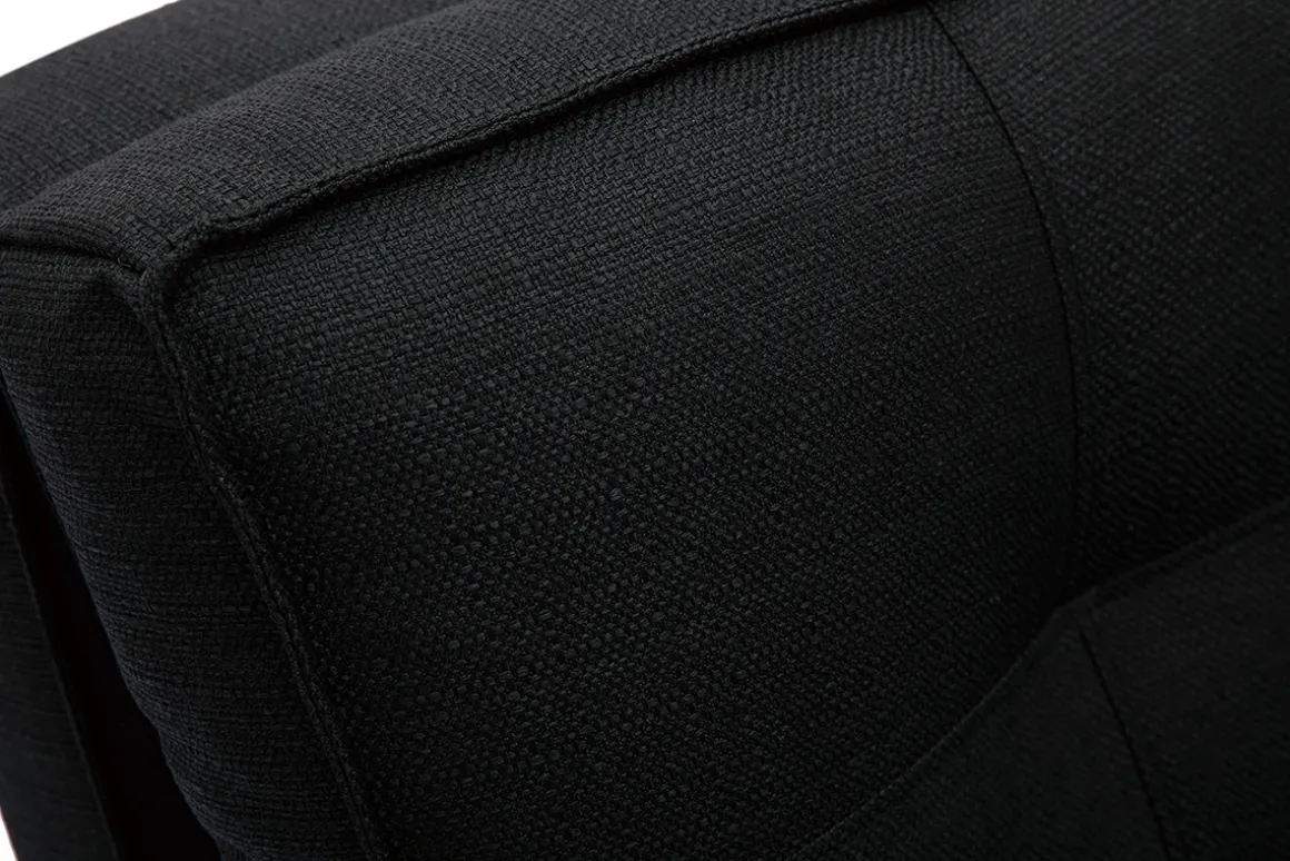 Miliboo Chauffeuse|Chauffeuse-Chauffeuse 1 place convertible en tissu noir SALLY