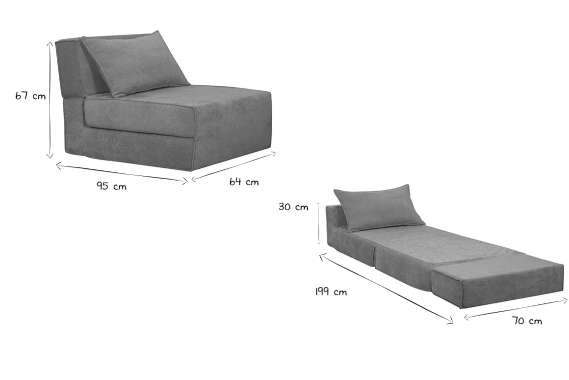 Miliboo Chauffeuse|Chauffeuse-Chauffeuse 1 place convertible en tissu effet velours terracotta VICTOR