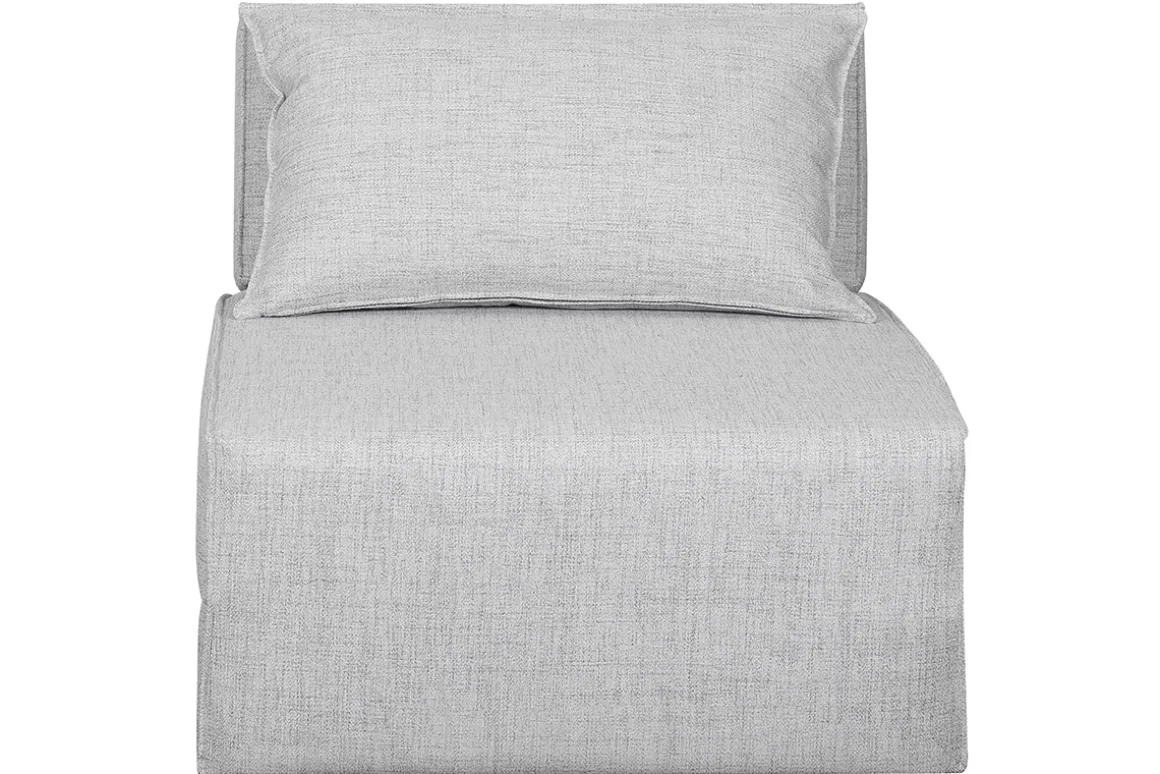 Miliboo Chauffeuse|Chauffeuse-Chauffeuse 1 place convertible en tissu gris clair VICTOR