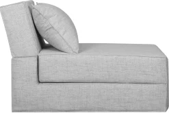 Miliboo Chauffeuse|Chauffeuse-Chauffeuse 1 place convertible en tissu gris clair VICTOR